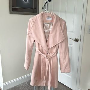 Calvin Klein light pink Pea coat